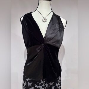 Y2K Satin and Velvet Vintage Halter Top